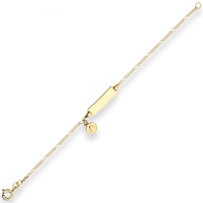 1,5mm Id-Armband Figarokette diamantiert Engel aus 333 Gold Gelbgold 14cm 1,5mm Id-Armband Figarokette diamantiert Engel aus 333 Gold Gelbgold 14cm