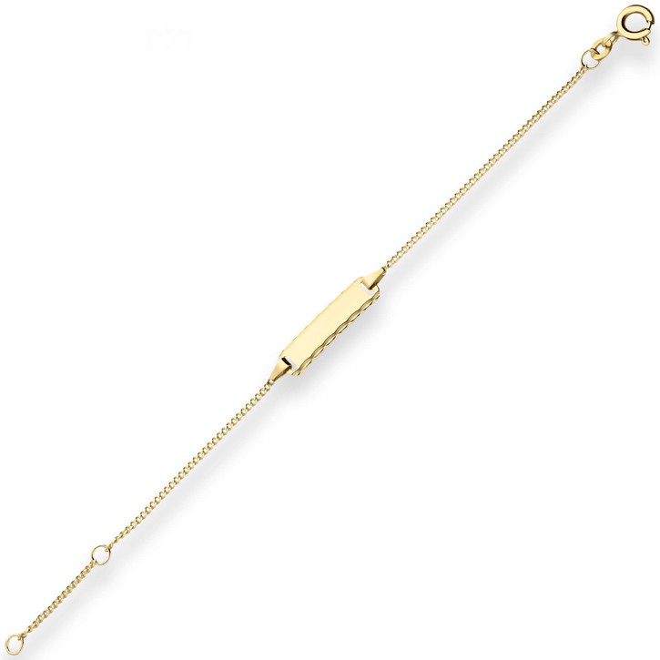 1.4mm Id-Armband Panzerkette aus 333 Gelbgold 16cm