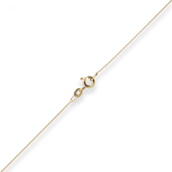 0.8mm Rund-Ankerkette aus 375 Gelbgold 36cm