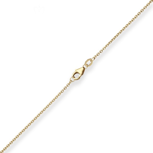 1.7mm Ankerkette flach aus 375 Gelbgold 42cm