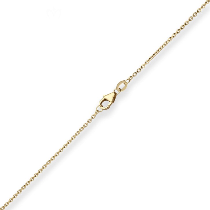 1.7mm Ankerkette flach aus 375 Gelbgold 45cm
