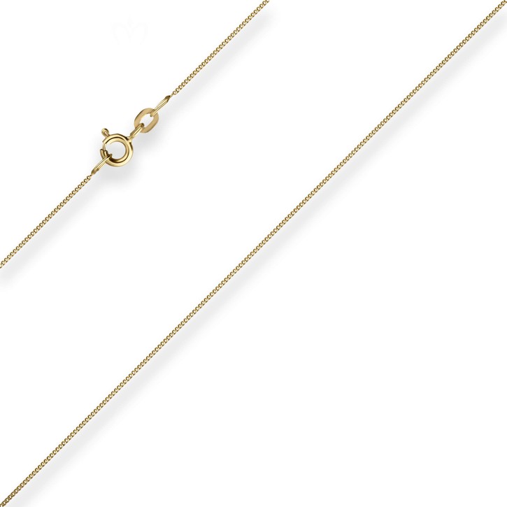 0.8mm Panzerkette aus 375 Gelbgold 40cm