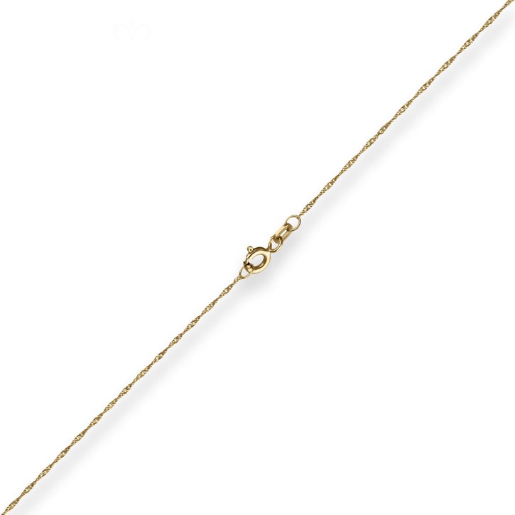 1mm Singapurkette aus 375 Gelbgold 40cm