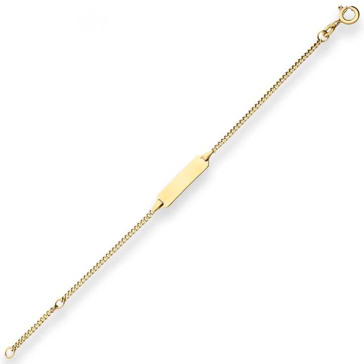 1.7mm Id-Armband Panzerkette aus 375 Gelbgold 14cm