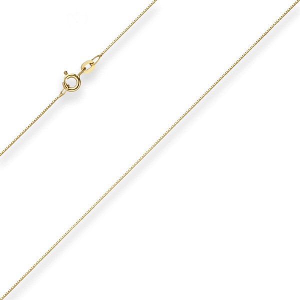 0.6mm Veneziakette aus 375 Gelbgold 36cm