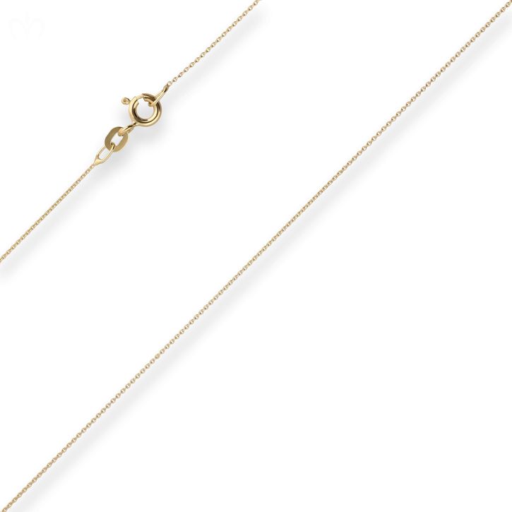 0.8mm Rund-Ankerkette aus 585 Gelbgold 36cm