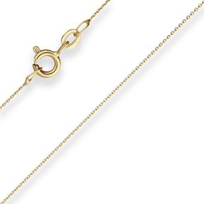 0,8mm Ankerkette flach Goldkette Collier Halskette aus 585 Gold Gelbgold 36cm