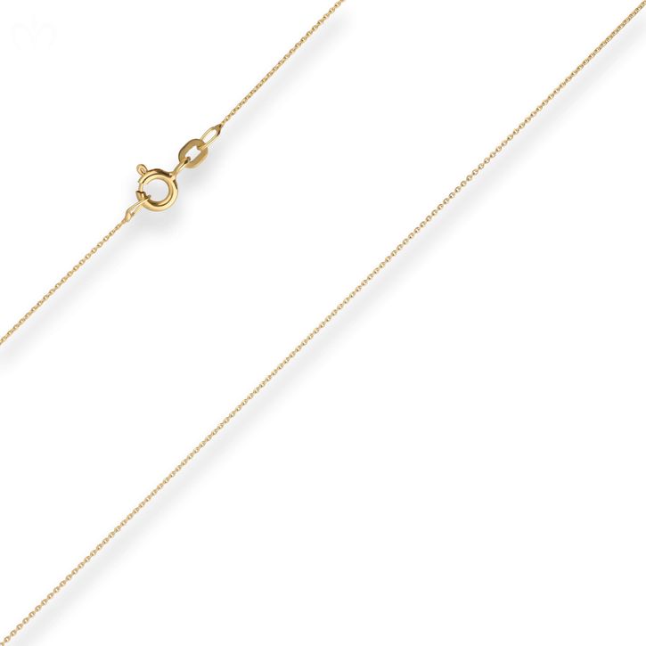 0.8mm Ankerkette flach aus 585 Gelbgold 38cm