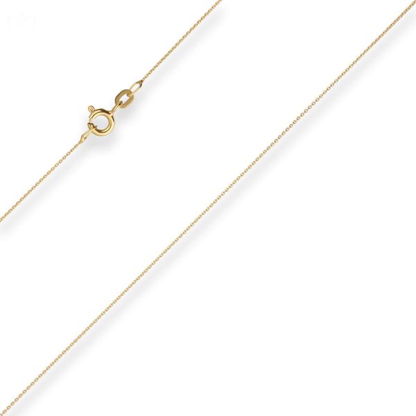 0.8mm Ankerkette flach aus 585 Gelbgold 38cm