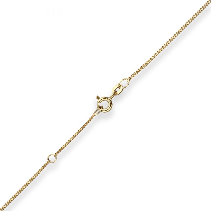 1.1mm Panzerkette aus 585 Gelbgold 38cm mit Zwischenöse
