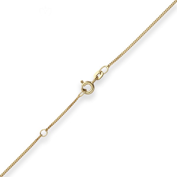 1.1mm Panzerkette aus 585 Gelbgold 38cm mit Zwischenöse