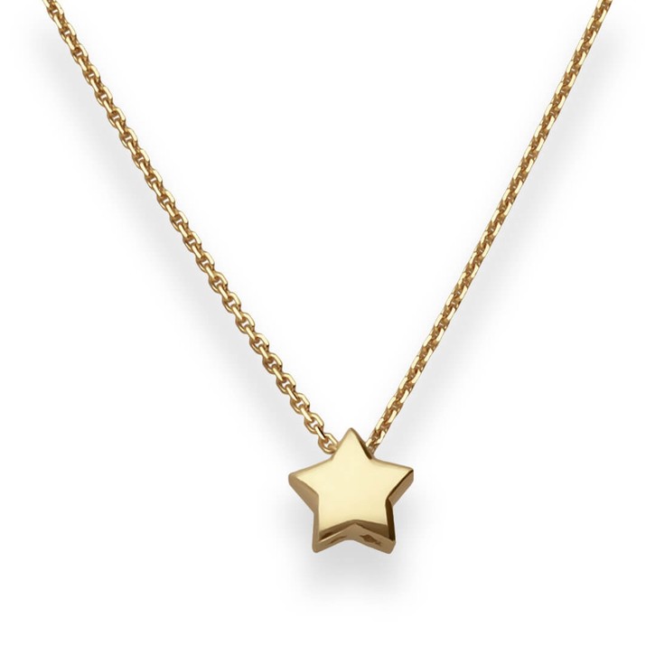 Fantasiekette Stern aus 585 Gelbgold 42cm