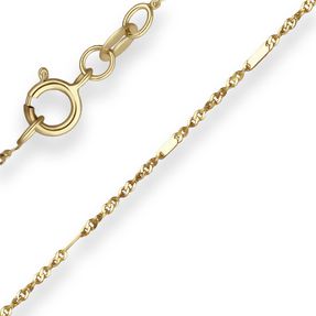 1mm Armband Fantasiekette Goldarmband Armschmuck aus 585 Gold Gelbgold 17cm