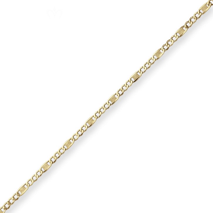 3.8mm Fantasiekette aus 585 Gelbgold 55cm