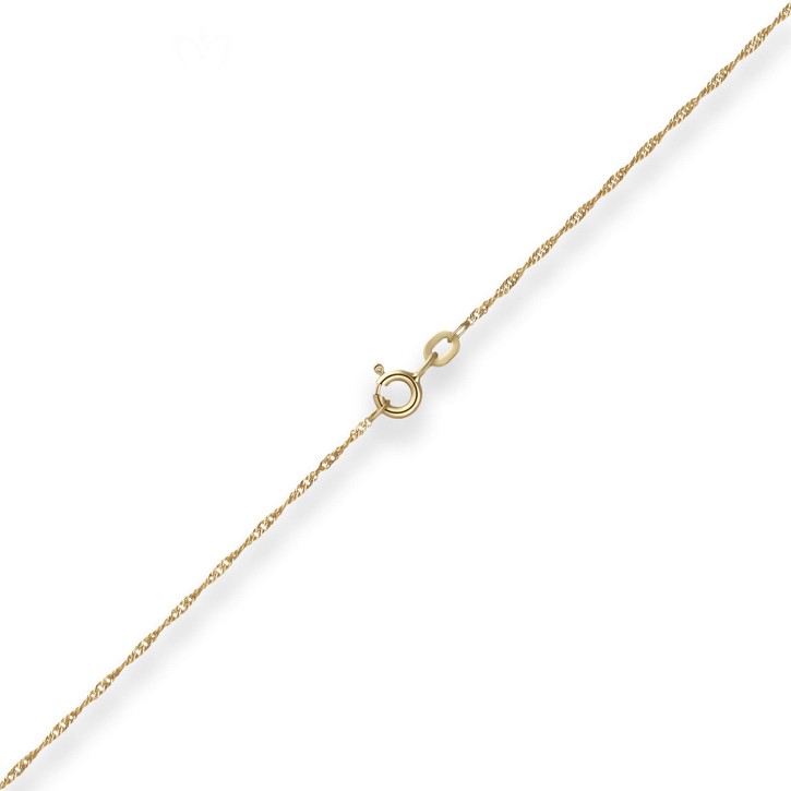 1.2mm Singapurkette aus 585 Gelbgold 55cm
