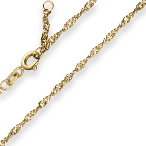 1,8mm Singapurkette Armband aus 585 Gold Gelbgold 17cm mit Zwischenöse 1,8mm Singapurkette Armband aus 585 Gold Gelbgold 17cm mit Zwischenöse