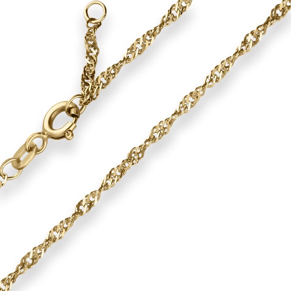 1.8mm Armband aus 585 Gelbgold 17cm mit Zwischenöse