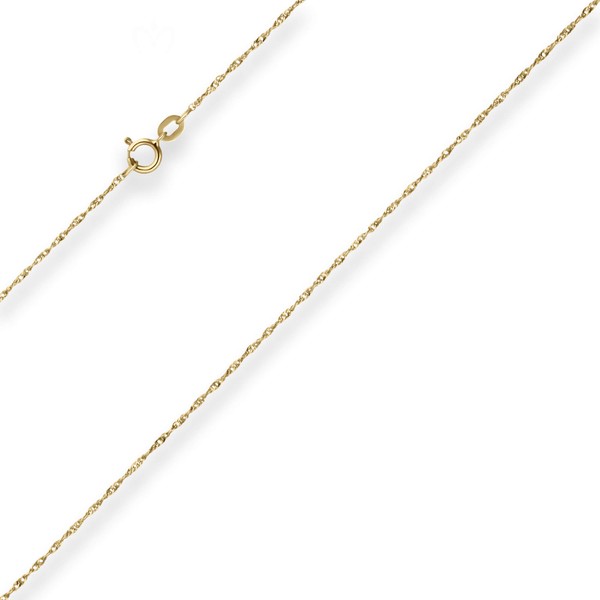 1mm Singapurkette aus 585 Gelbgold 45cm