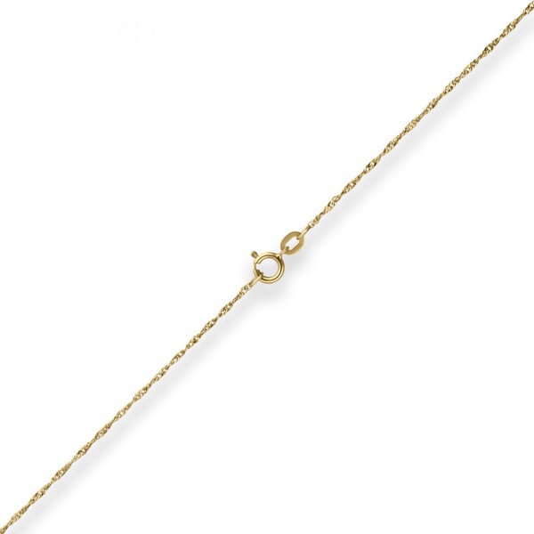 1mm Singapurkette aus 585 Gelbgold 45cm