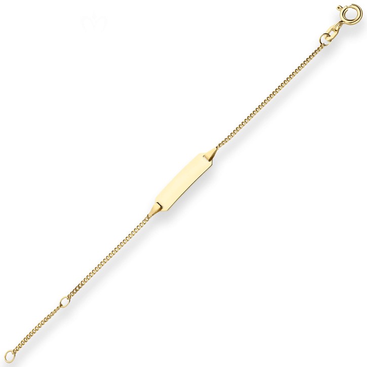 1.4mm Id-Armband Panzerkette aus 585 Gelbgold 12cm