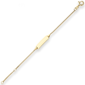 1,4mm Id-Armband Panzerkette Armschmuck aus 585 Gold Gelbgold 16cm