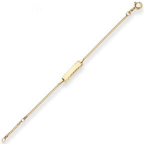 1,7mm Id-Armband Panzerkette Armschmuck aus 585 Gold Gelbgold 14cm