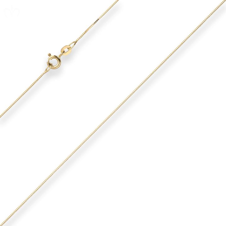 0.6mm Veneziakette aus 585 Gelbgold 38cm