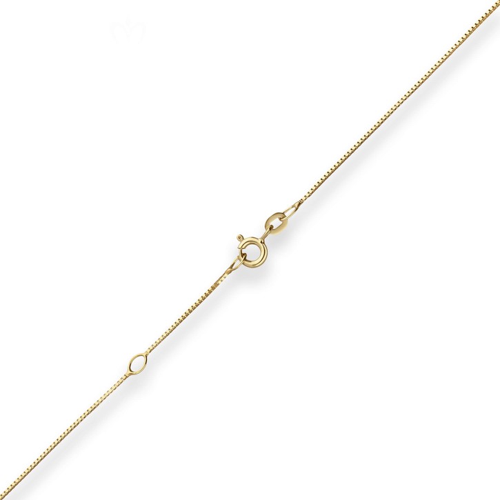 0.7mm Veneziakette aus 585 Gelbgold 42cm mit Zwischenöse