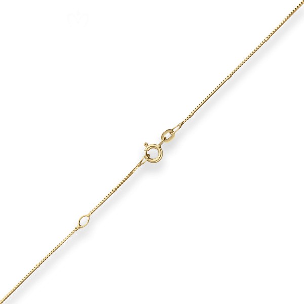 0.7mm Veneziakette aus 585 Gelbgold 42cm mit Zwischenöse