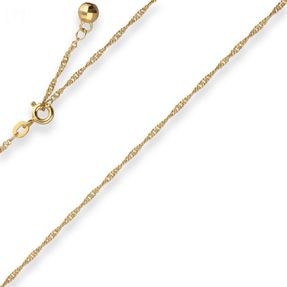 1,4mm Singapurkette Kette Fusskette Kugel Fusskette aus 585 Gold Gelbgold 25cm