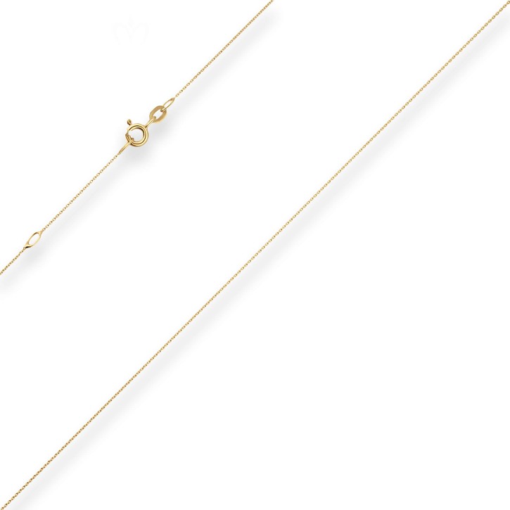 0.8mm Rund-Ankerkette aus 585 Gelbgold 38cm