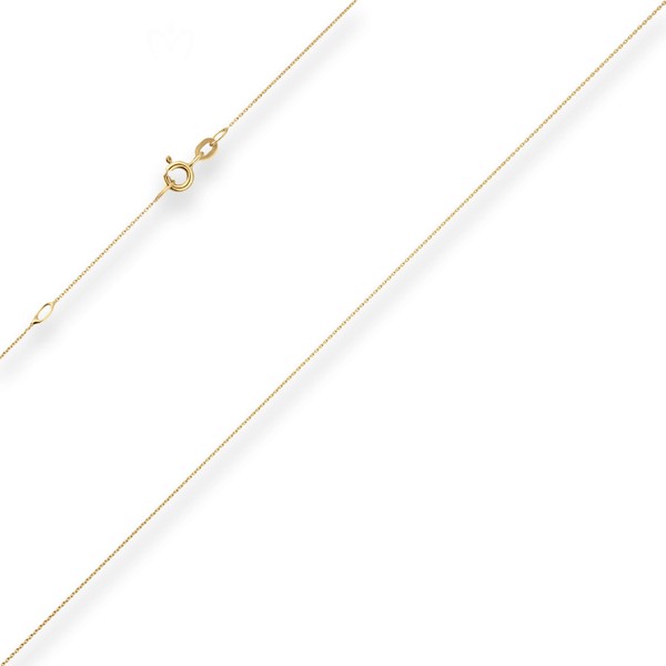 0.8mm Rund-Ankerkette aus 585 Gelbgold 38cm