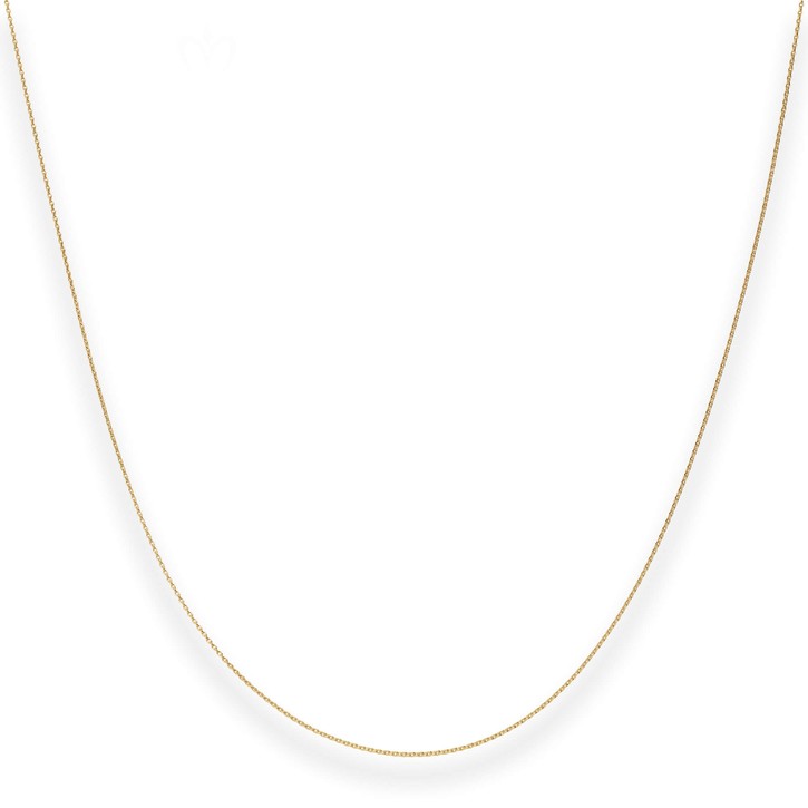 0.8mm Rund-Ankerkette aus 750 Gelbgold 42cm