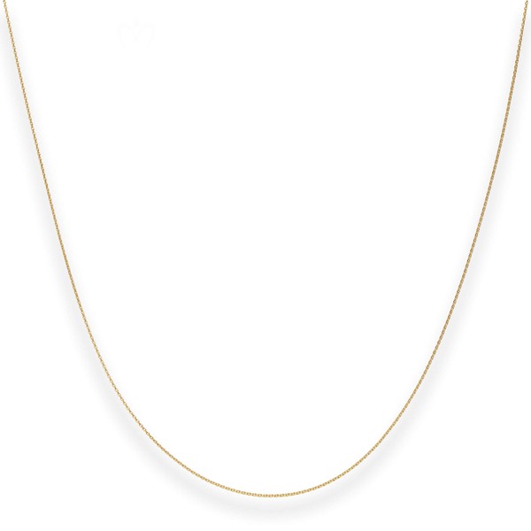 0.8mm Rund-Ankerkette aus 750 Gelbgold 42cm