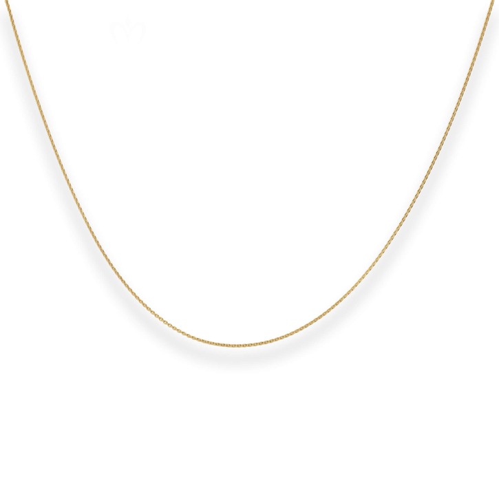 0.8mm Rund-Ankerkette aus 585 Gelbgold 42cm