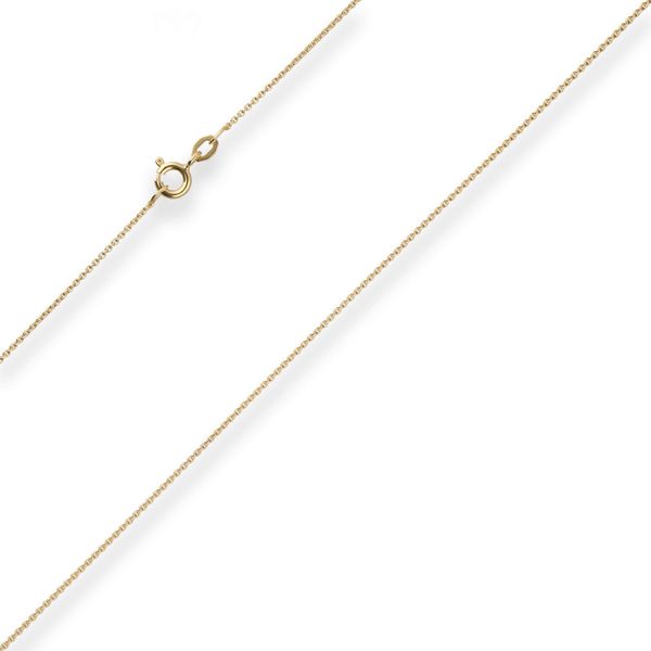 1.1mm Rund-Ankerkette aus 333 Gelbgold 34cm