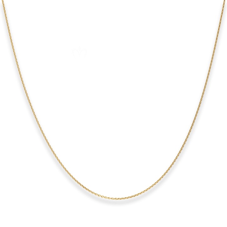 1.1mm Rund-Ankerkette aus 375 Gelbgold 36cm