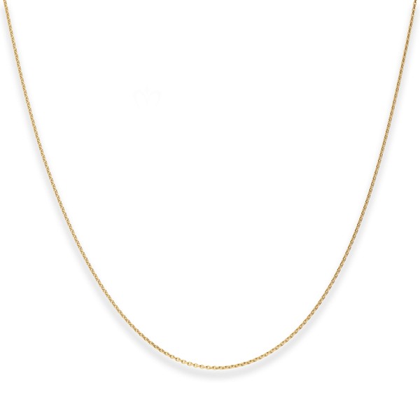 1.1mm Rund-Ankerkette aus 375 Gelbgold 36cm
