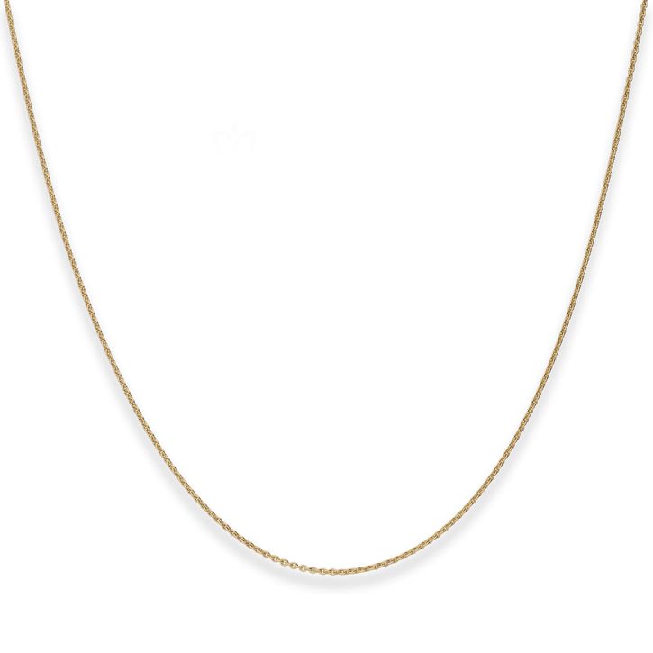 1.1mm Rund-Ankerkette aus 585 Gelbgold 34cm
