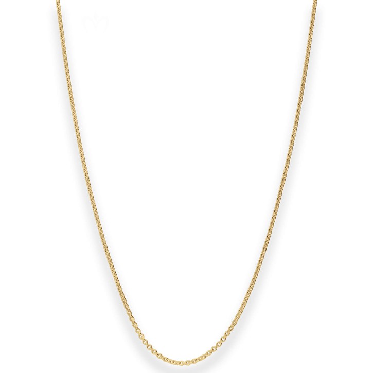 1.1mm Rund-Ankerkette aus 750 Gelbgold 43cm