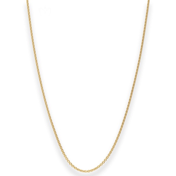 1.1mm Rund-Ankerkette aus 750 Gelbgold 43cm