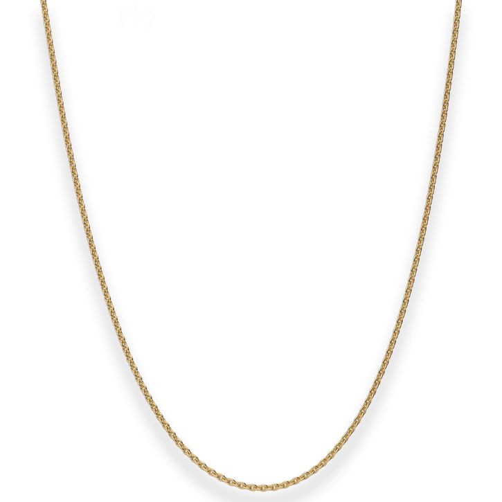 1.1mm Rund-Ankerkette aus 333 Gelbgold 45cm