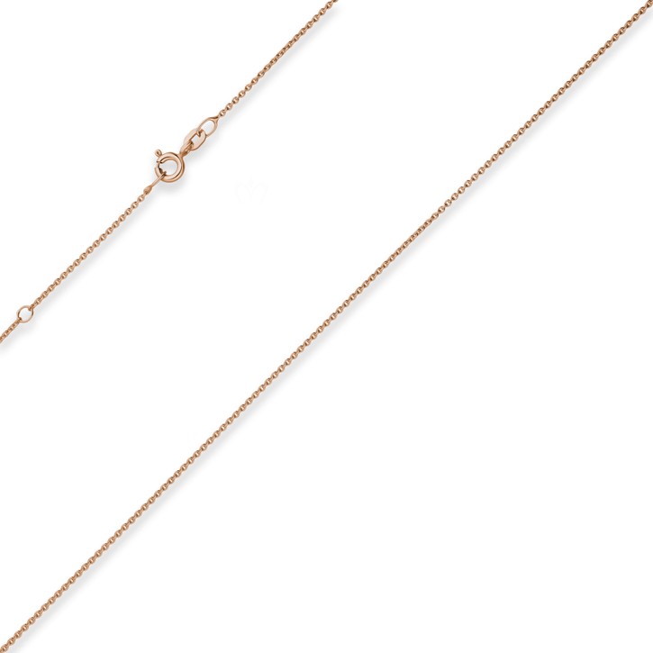 1.1mm Rund-Ankerkette aus 585 Rotgold 45cm