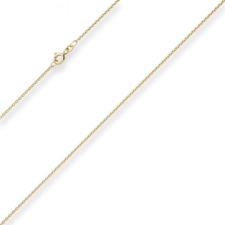 1.5mm Rund-Ankerkette aus 333 Gelbgold 36cm