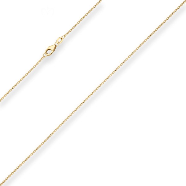 1.5mm Rund-Ankerkette aus 375 Gelbgold 42cm