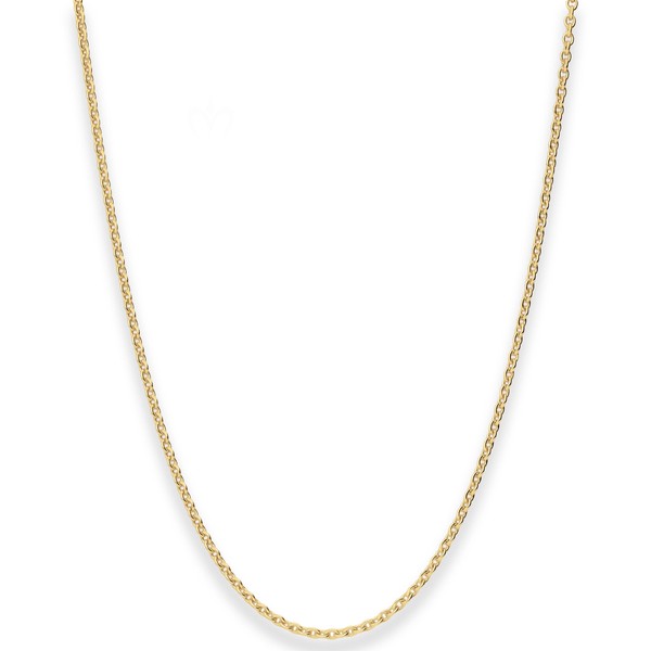 1.5mm Rund-Ankerkette aus 375 Gelbgold 42cm