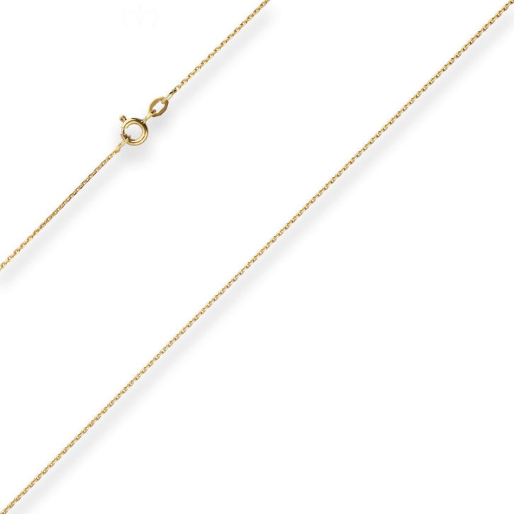 1.2mm Ankerkette diamantiert aus 333 Gelbgold 38cm