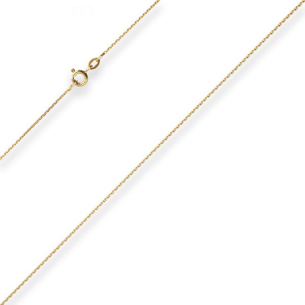 1.2mm Ankerkette diamantiert aus 333 Gelbgold 38cm