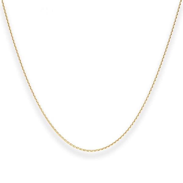 1.2mm Ankerkette diamantiert aus 375 Gelbgold 40cm