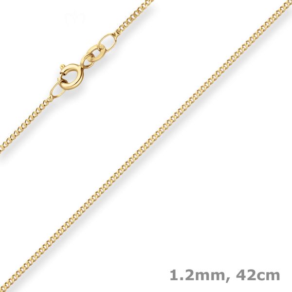 1.2mm Panzerkette aus 333 Gelbgold 42cm